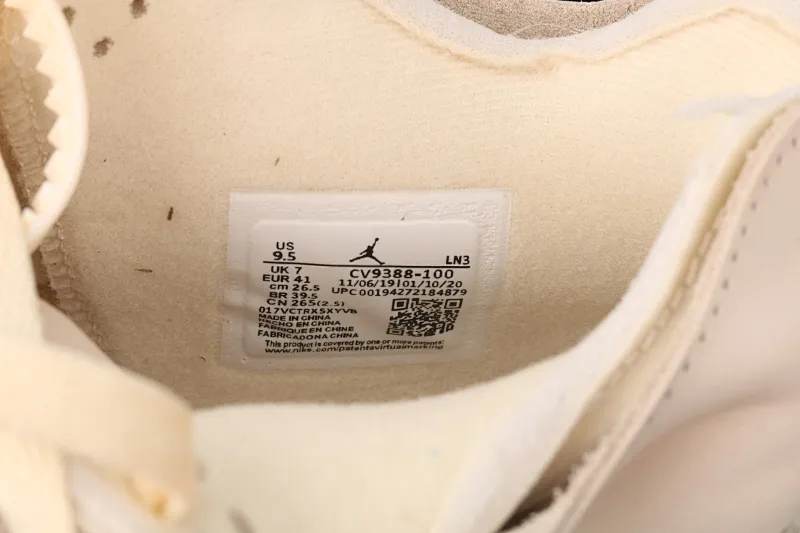 All categories Air Jordan Jordan series basketball shoes Air Jordan 4 pure original OF x Air Jordan 4 Retro "Cream/Sail" AJ4 Joe 4 mid-top retro casual sports culture basketball shoes CV9388-100